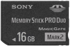 CARTE MEMOIRE SONY MEMORY STICK PRO DUO 16GB