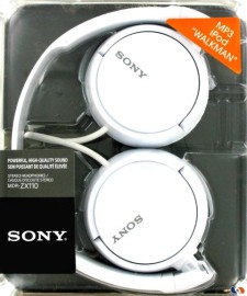 CASQUE FILAIRE TYPE JACK SONY MDR-ZX110W BLANC