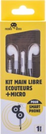 ECOUTEUR + MICRO FORME IPHONE FREAKS AND GEEKS 800042H