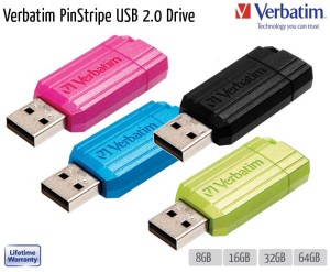 CLE USB 3.0 32GB VERBATIM STORE 'N' GO PIN STRIPE USB DRIVE