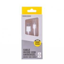 CABLE MICRO USB 1M BLANC FREAKS AND GEEKS 800541D