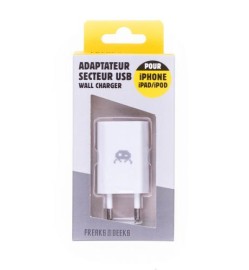 EMBOUT SECTEUR 1A IPHONE BLANC FREAKS AND GEEKS IP0015G