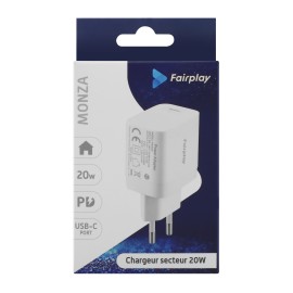 MONZA CHARGEUR PD USB-C 20W FAIRPLAY FP-MON-20W