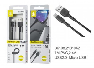 CABLE MICRO USB 2,4A 1M NOIR ONEPLUS 803229B