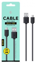 CABLE MICRO USB 1M NOIR TRADE INVADERS 800542C