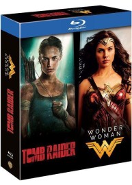 DVD DIVERS COFFRET BLU-RAY HEROA¯NES 2 FILMS : TOMB RAIDER & WONDER WOMAN