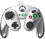 MANETTE WII WIRED FIGHT PAD METAL MARIO