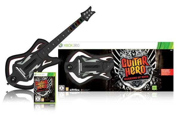 Jeu guitar hero : warriors of rock + guitare + batterie + micro