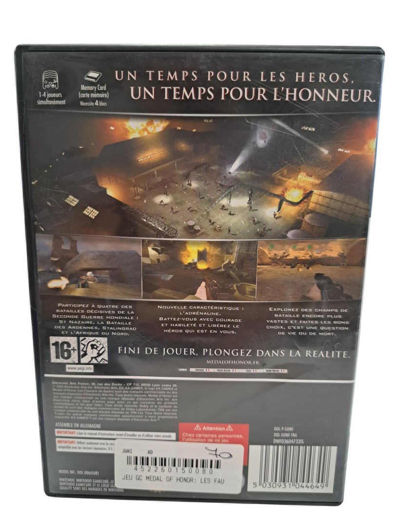Jeu medal of honor: les faucons de la guerre