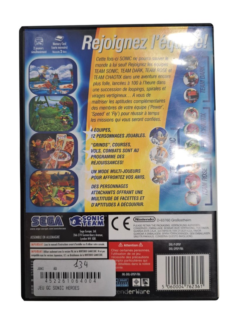 Jeu sonic heroes