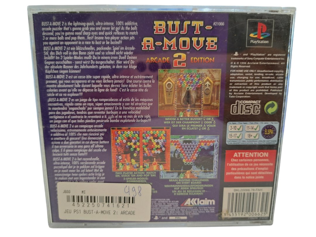 Jeu bust-a-move 2: arcade edition