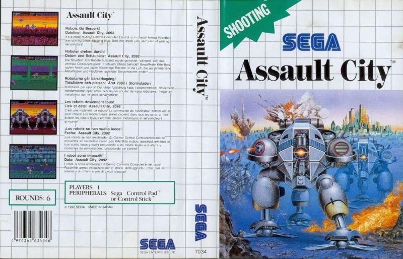 Jeu assault city (control pad version)