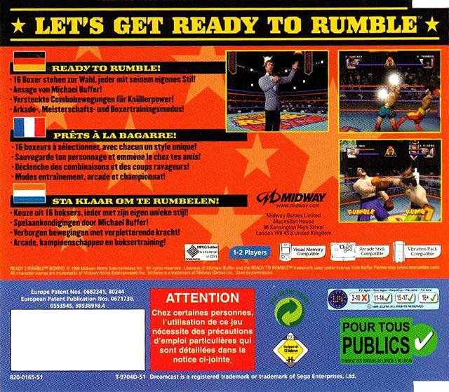 Jeu ready 2 rumble boxing