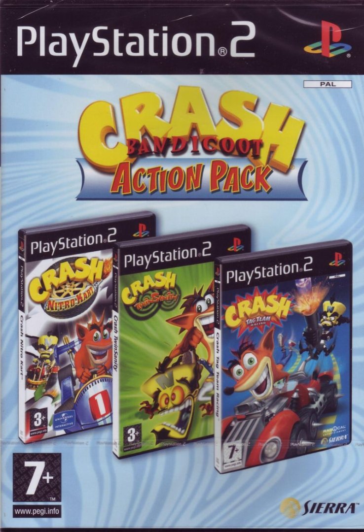 Jeu crash bandicoot action pack