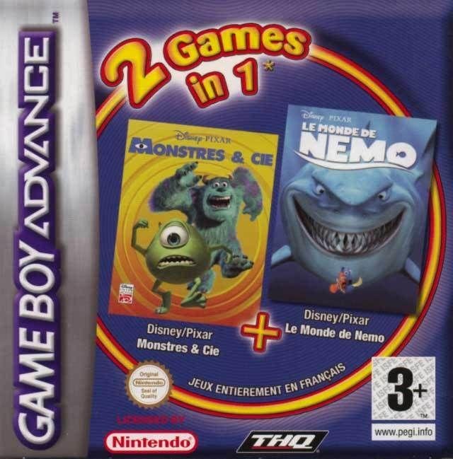 Jeu 2 games in one: nemo + monstres et compagnie