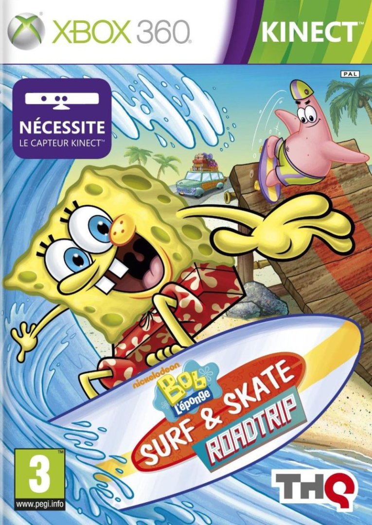 Jeu bob l'eponge : surf & skate roadtrip