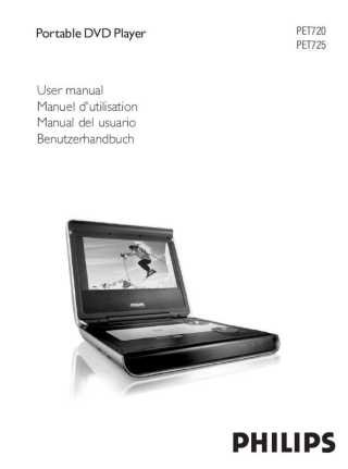 Lecteur dvd portable pet725