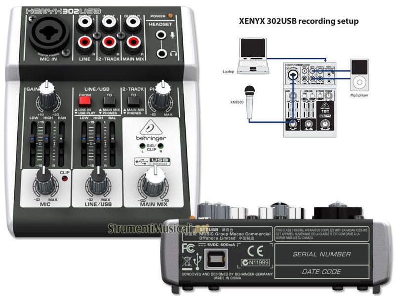 Mixette xenyx 302usb