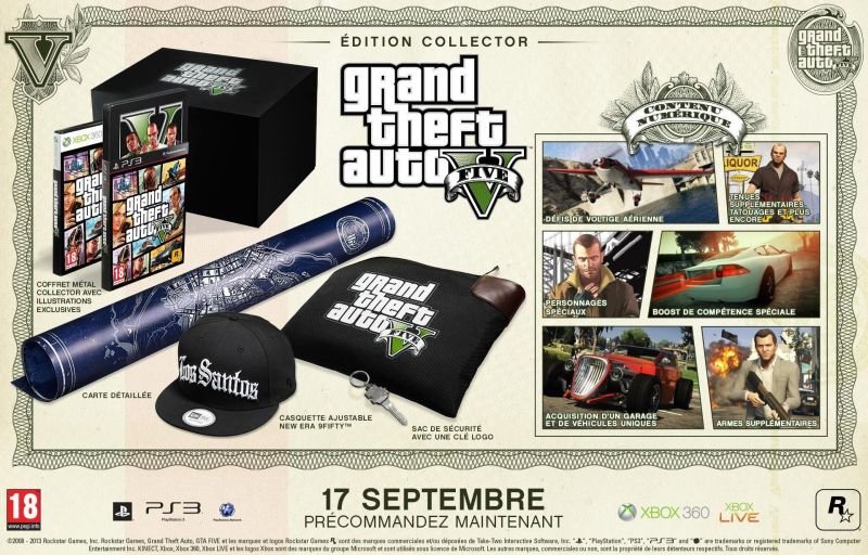 Jeu grand theft auto v edition collector (gta 5)