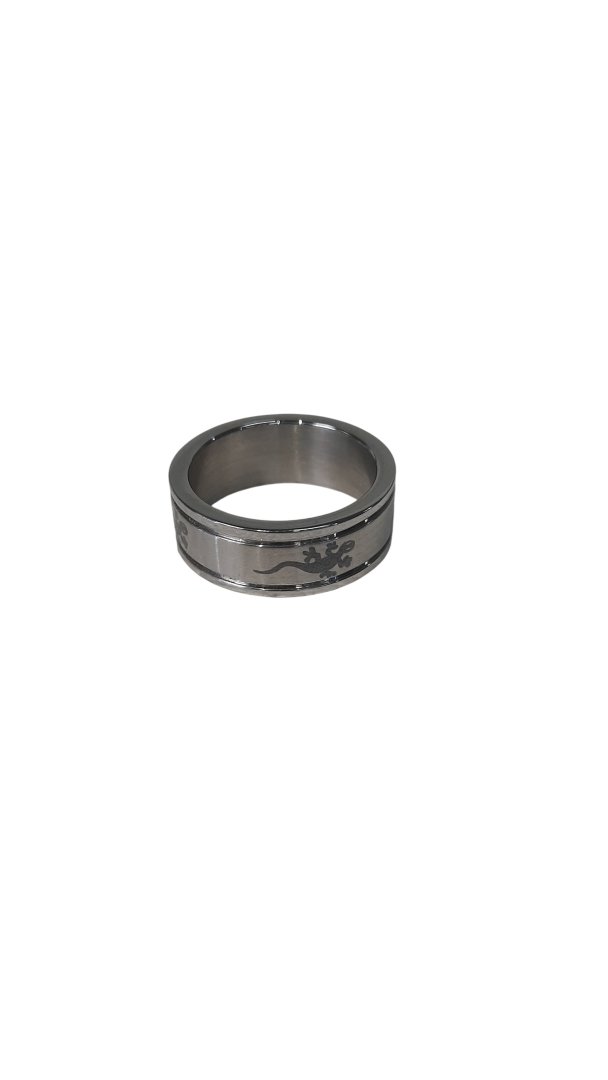 Bague acier fantaisie