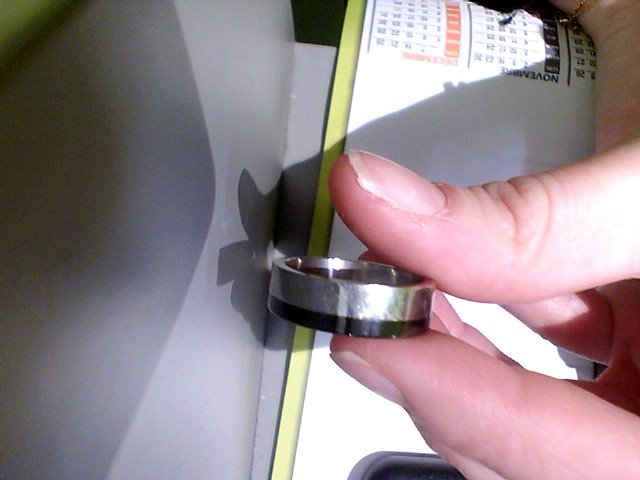 Bague acier fantaisie