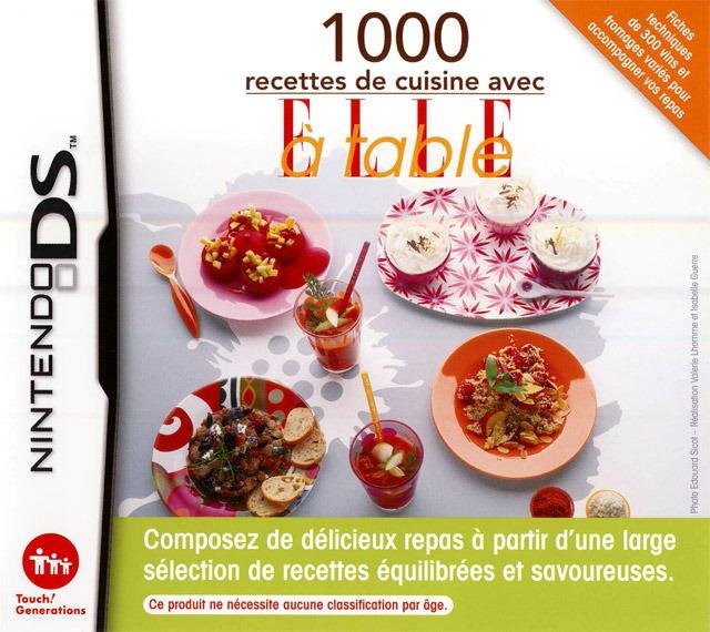 Jeu 1000 recettes de cuisine avec elle a table