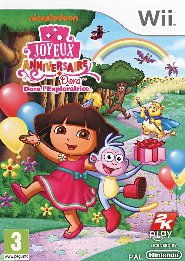 Jeu dora l'exploratrice : joyeux anniversaire