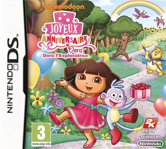 Jeu dora l'exploratrice : joyeux anniversaire