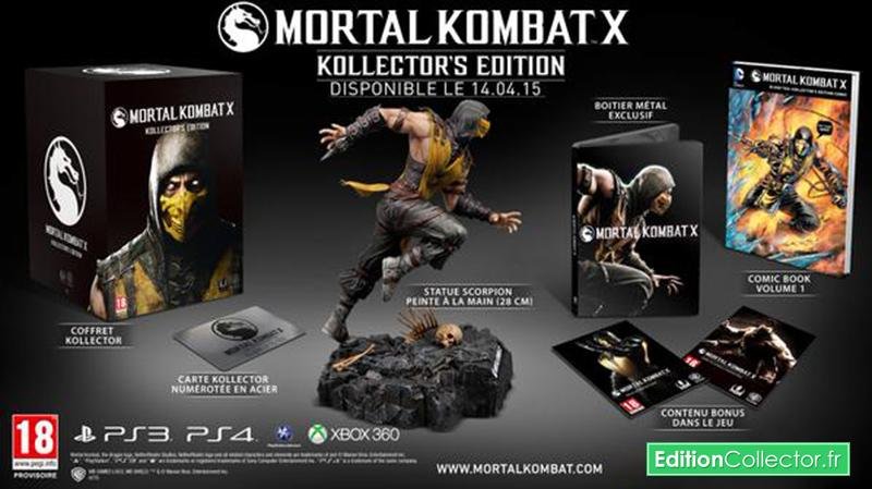 Jeu mortal kombat x edition collector