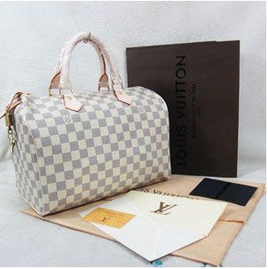 Sac a main speedy 30 damier azur