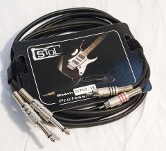Double jack double rca 3m 5x10mm dc009