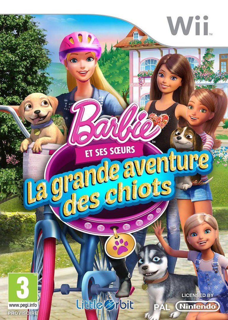 Jeu barbie et ses soeurs : la grande aventure des chiots