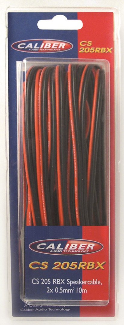 Cable hp 2x0.5mm r/n 10m blister cs205rbx