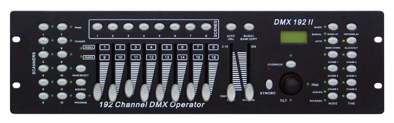 Controleur dmx 192 ch 12 effets lc192dmx