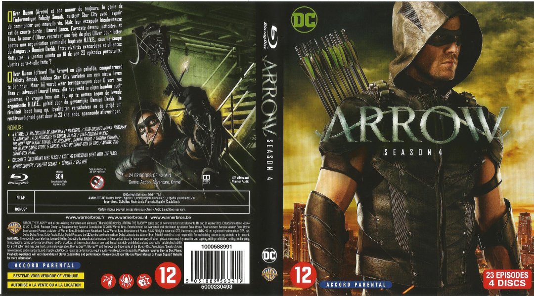Arrow - integrale saison 4 - inclus version francaise - blu ray