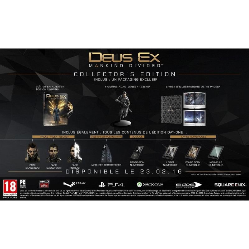 Jeu deus ex : mankind divided edition collector