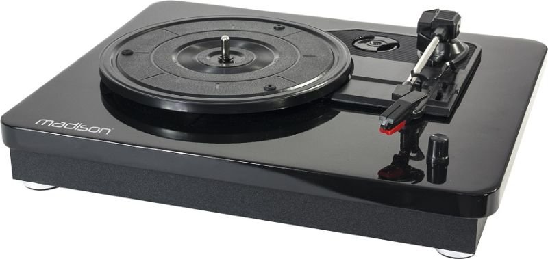 Platine vinyle noire laquee mad-rt200sp
