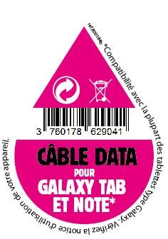 Cable chrge usb tablette samsung 800184b
