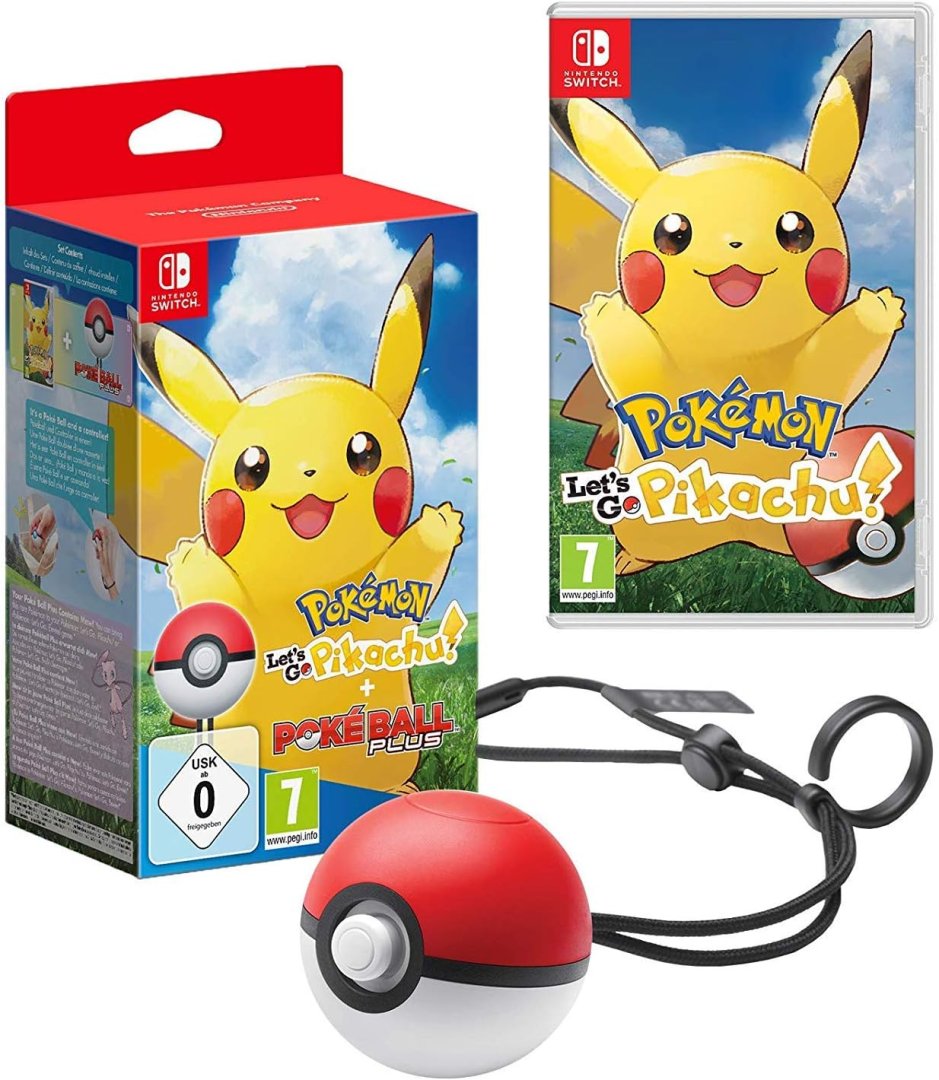Jeu pokemon : let's go, pikachu ! + poke ball plus