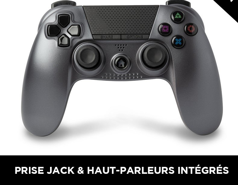Manette ps4 sans fil sylver+jack 1640