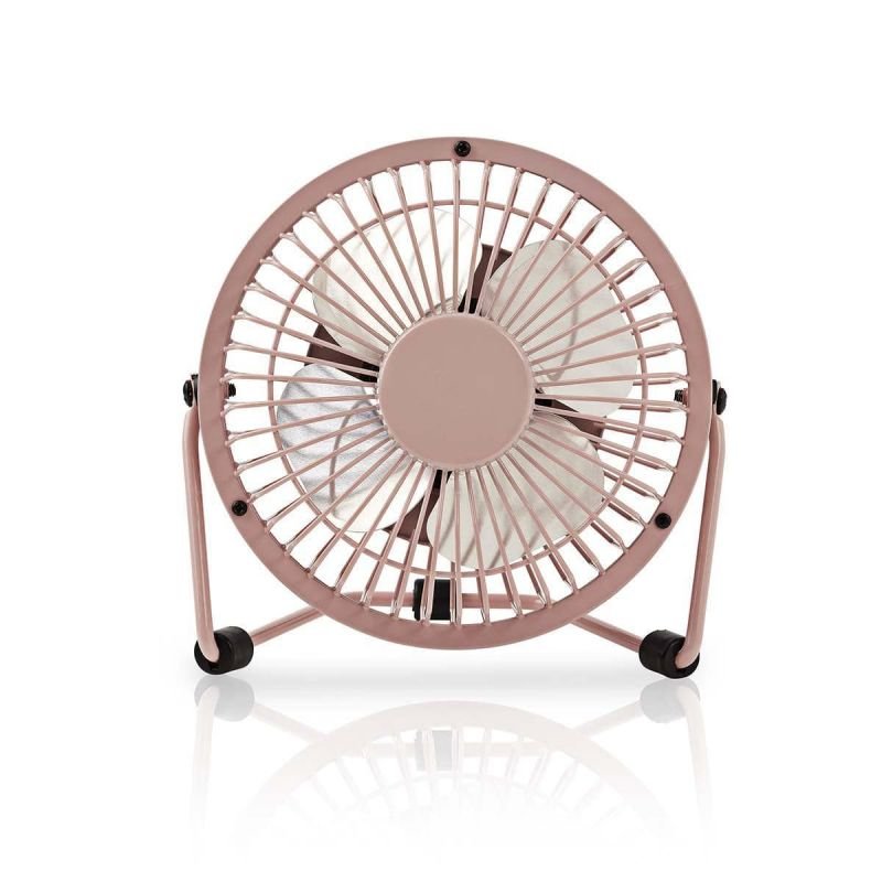 Ventilateur metal 10cm usb rose fndk1pi10