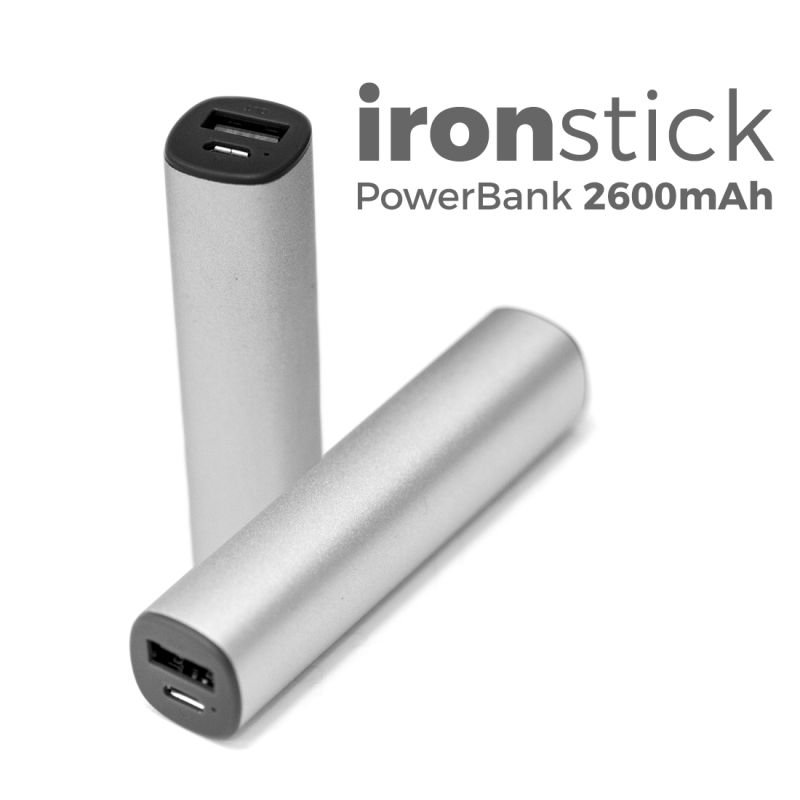 Powerbank 2600 mah ironsticksilver