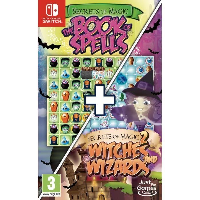 Jeu secrets of magic double pack (1+2) the book of spells + witches and wizards
