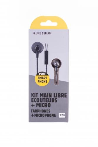 Ecouteur + micro noir silver 802569d