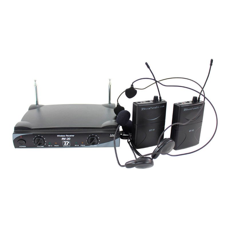 Micro sans fil 2x serre tete vhf vhf 20hl f5-f7