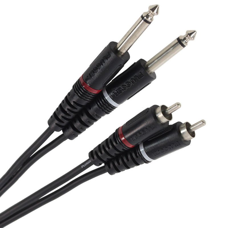 Cable 2rca m - 2jack 3m plucabbrm0jmm3m00eas