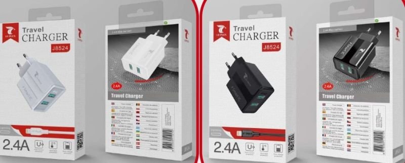 Adapt 2usb 2.4a+lightning 1m j8524