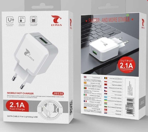 Adapt usb 2.1a + lightning 1m j8530