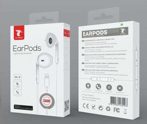 Ecouteur type earpods lightning k6009