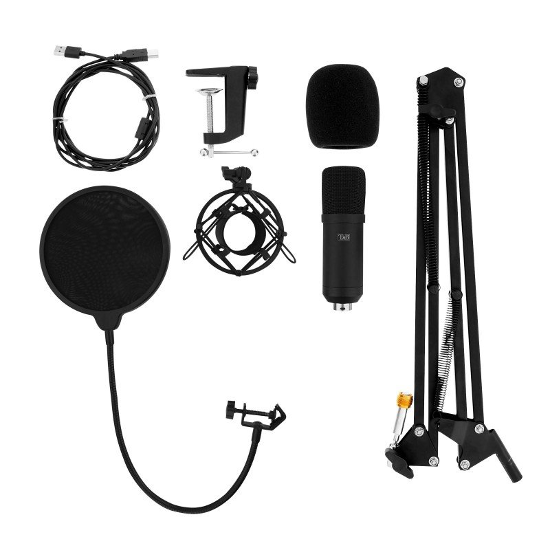 Microphone + support et anti pop micro pkstreamer